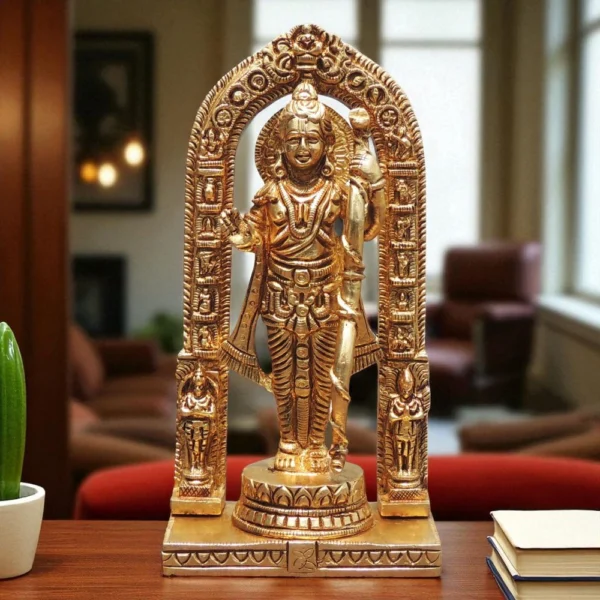 Ram Ji Idol in Brass, 6 inch, 700 g, brass, Vedikcraft Moradabad