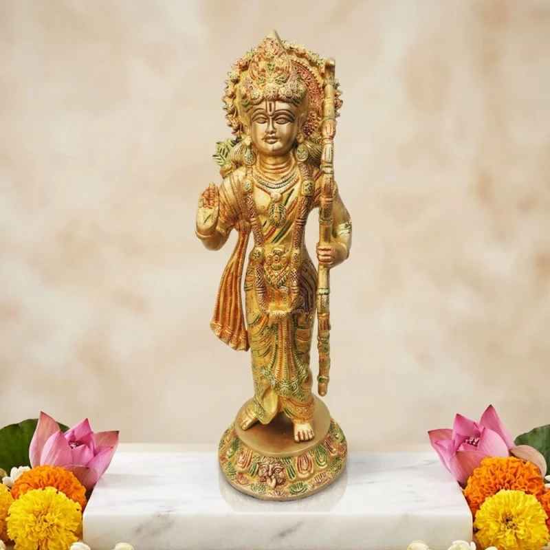 Ram Ji Idol in Brass, 15 inch – for Temple and Entrance