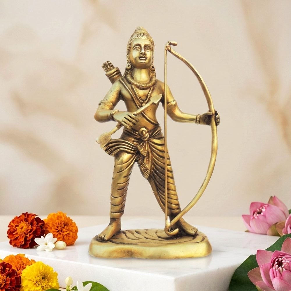 Ram Ji Idol in Brass, 11 inch, brass, Vedikcraft Moradabad