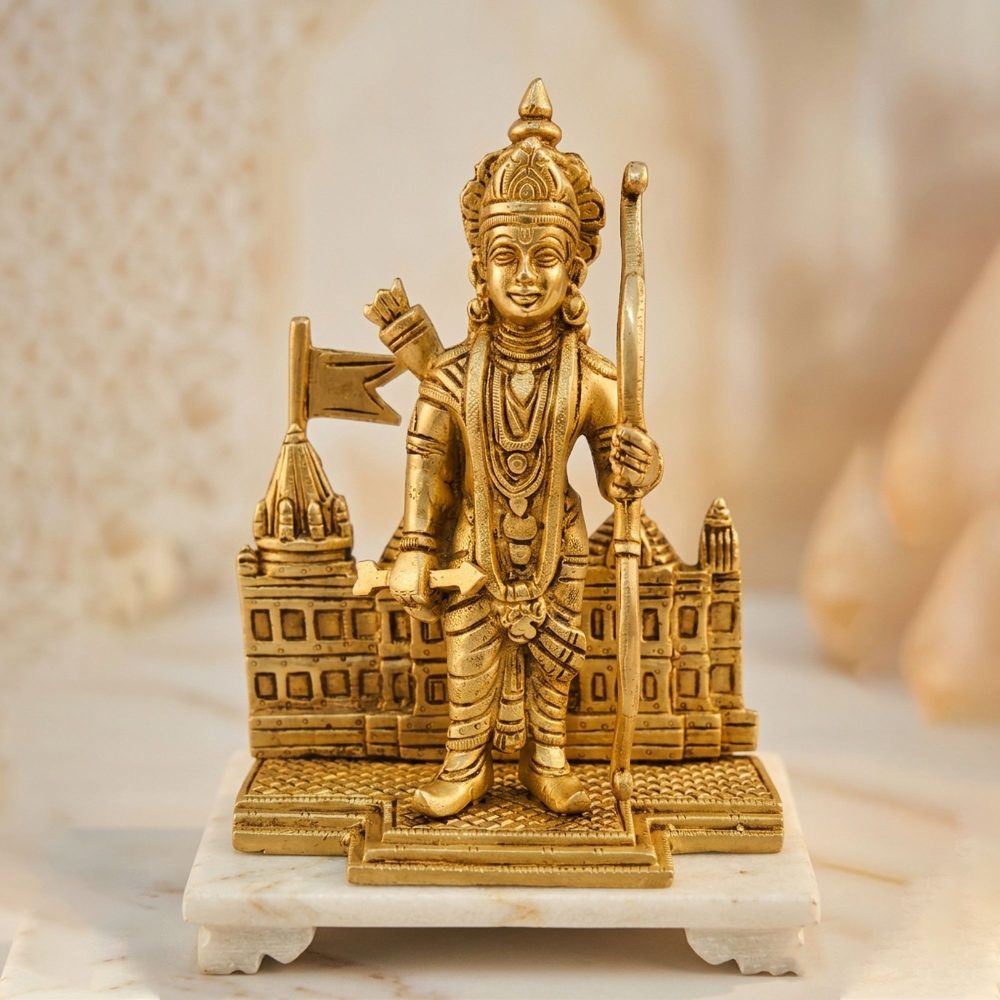 Ram Ji Idol in Brass, 7.5 inch, brass, Vedikcraft Moradabad