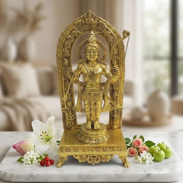 Ram Lalla Idol in Brass (Lala), 18.5 inch, brass, Vedikcraft Moradabad