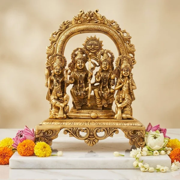 Ram Darbar Idol in Brass (Parivar), brass, Vedikcraft Moradabad