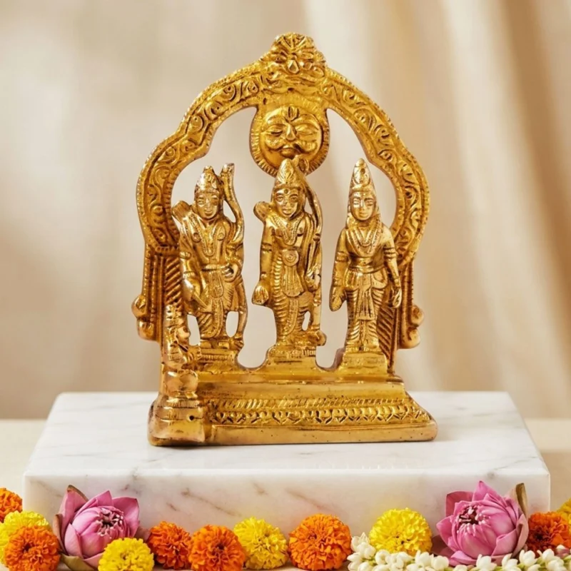 Ram Darbar Idol in Brass (Ramdarbar), 5 inch – for Home Mandir