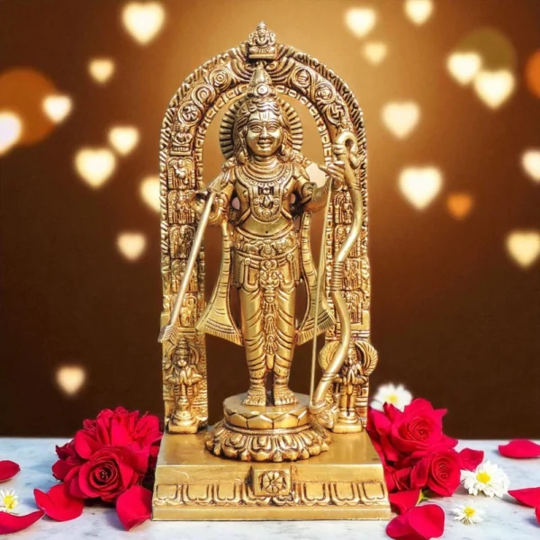 Ram Lalla Idol in Brass (Ramlala), 9.5 inch, brass, Vedikcraft Moradabad