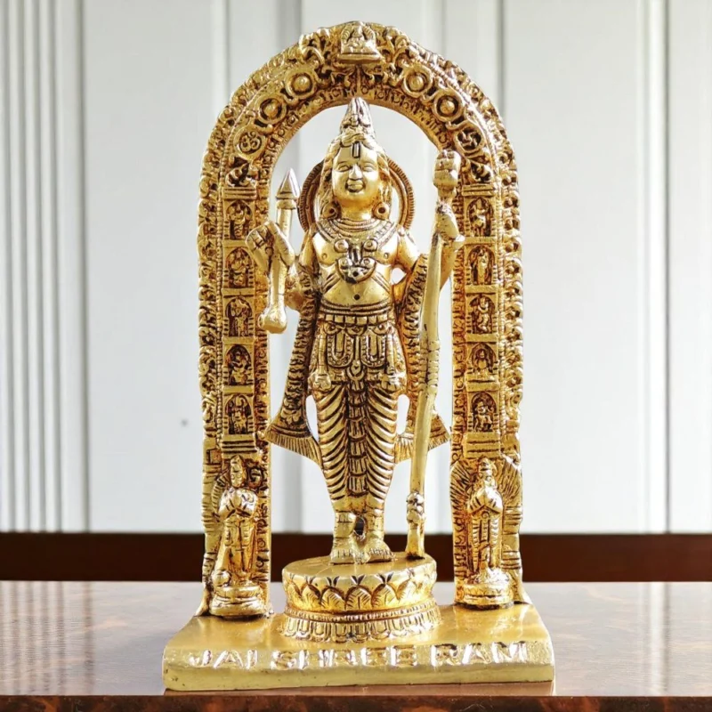 Ram Lalla Idol in Brass (Ramlala), 7 inch, design BS1717-E – for Home Mandir