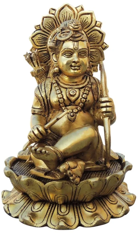 Ram Lalla Idol in Brass (Ramlala), 9 inch