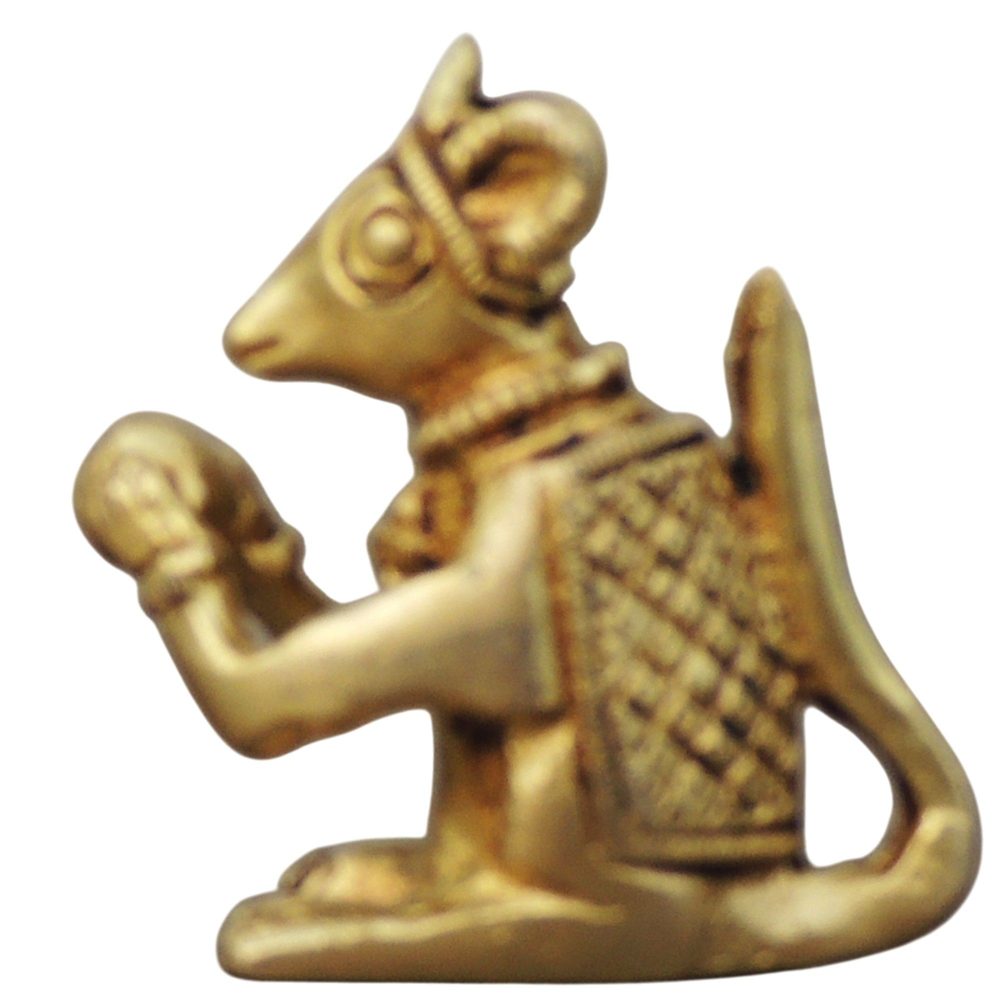 Brass Animal Showpiece (Rat), 2.5 inch, brass, Vedikcraft Moradabad