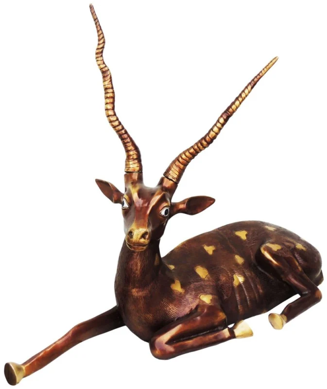 Brass Deer Showpiece (Reandeer), 30 inch