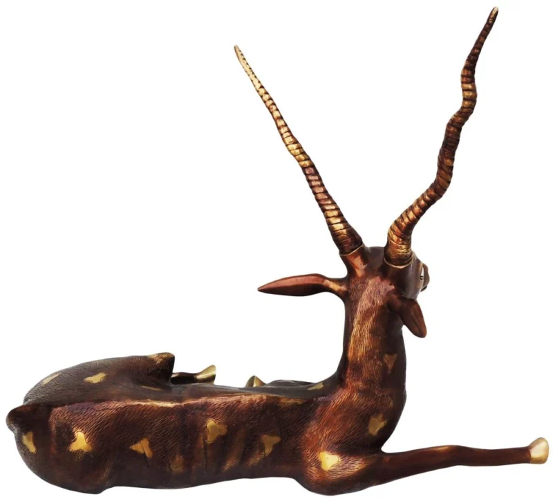 Brass Deer Showpiece (Reandeer), 30 inch
