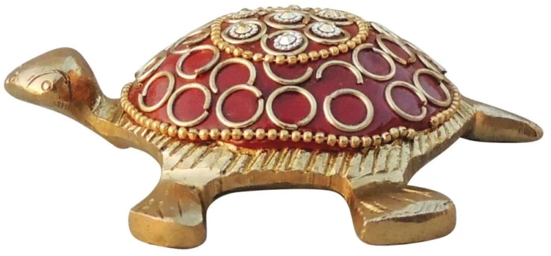 Brass Tortoise (Kachua) Showpiece, 1 inch, 160 g