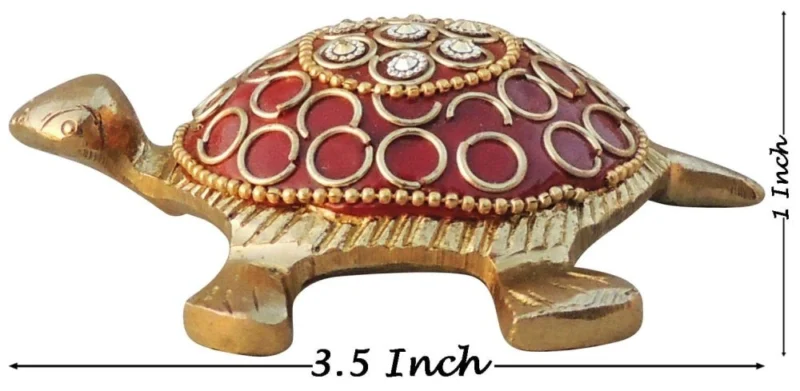 Brass Tortoise (Kachua) Showpiece, 1 inch, 160 g – for Vastu and Décor