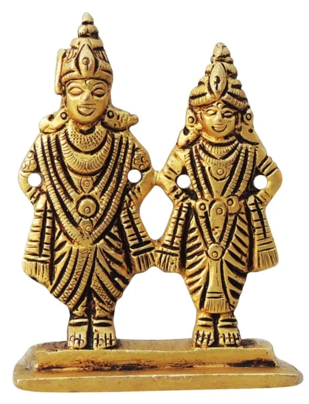 Vitthal Idol in Brass (Rukmini), 2.7 inch