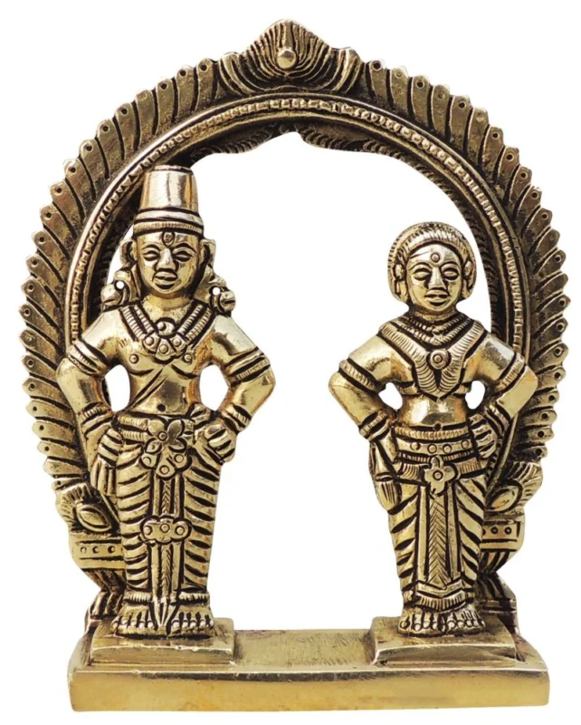 Vitthal Idol in Brass (Rukmini), 4.5 inch