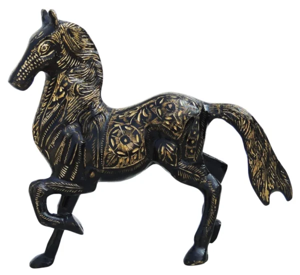 Brass Horse Showpiece (Running), 8.5 inch, design AN063-A, brass, Vedikcraft Moradabad