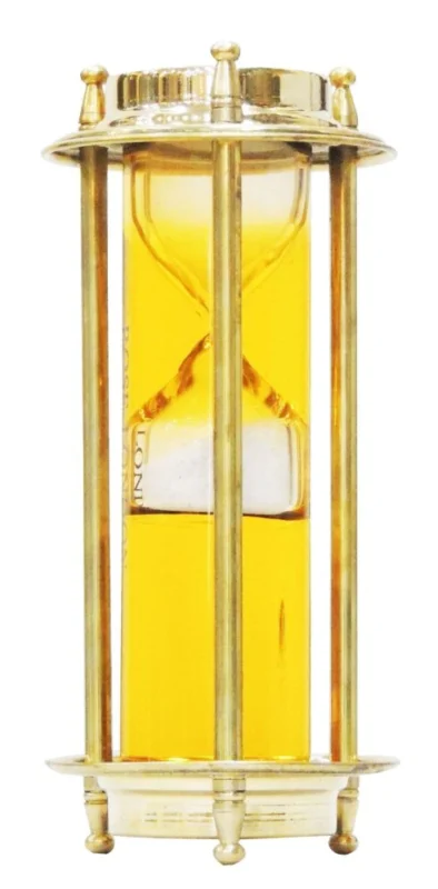 Brass Sand Timer, 7 inch – Antique Décor