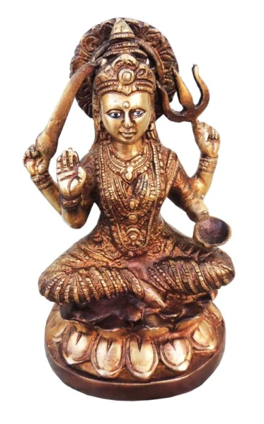 Santoshi Maa Idol in Brass, 8.5 inch, brass, Vedikcraft Moradabad
