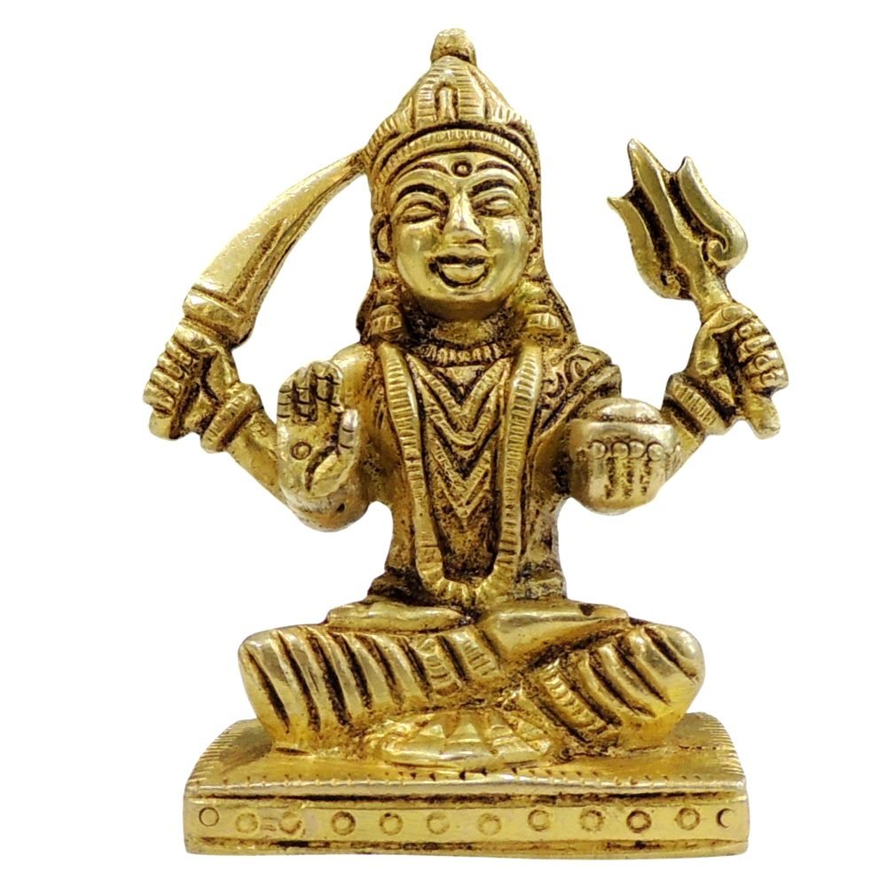 Santoshi Maa Idol in Brass, 3 inch, brass, Vedikcraft Moradabad