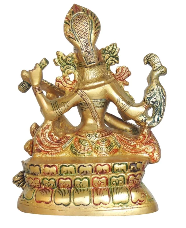 Saraswati Ji Idol in Brass, 4.84 kg