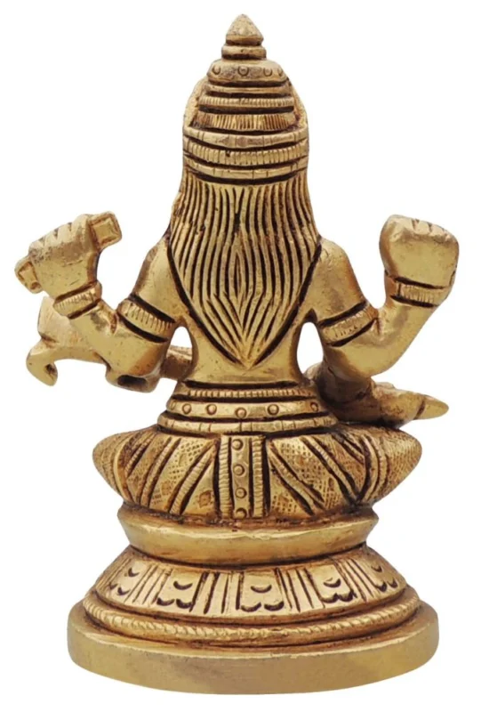 Saraswati Ji Idol in Brass, 3.5 inch, 390 g