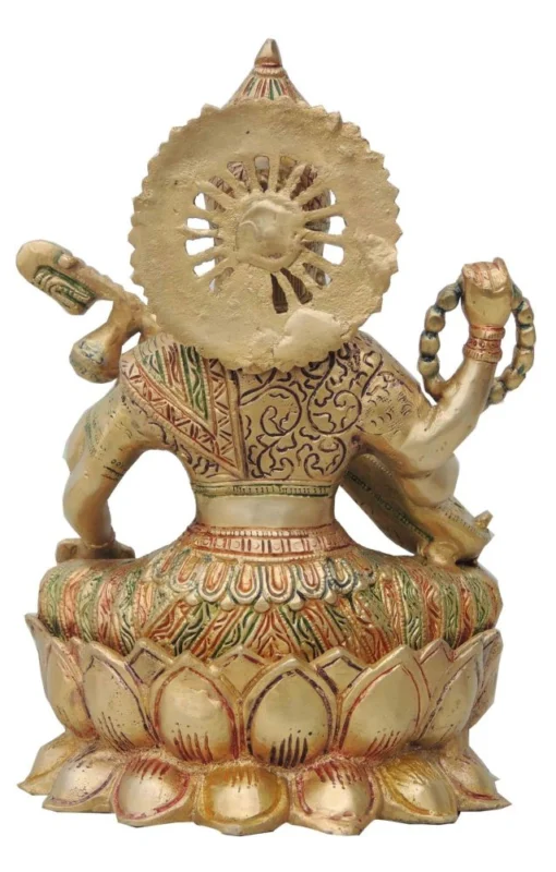 Saraswati Ji Idol in Brass, 11 inch