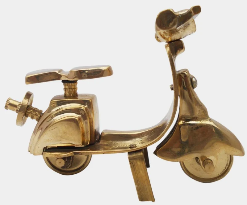 Brass Miniature Scooter, 3 inch