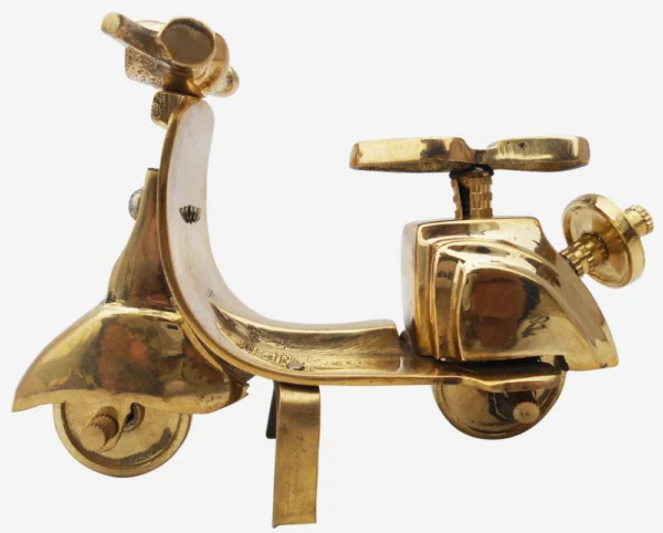 Brass Miniature Scooter, 3 inch, brass, Vedikcraft Moradabad