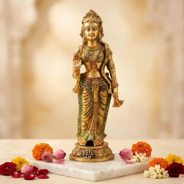 Ram Darbar Idol in Brass (Seeta), 6.4 kg, brass, Vedikcraft Moradabad