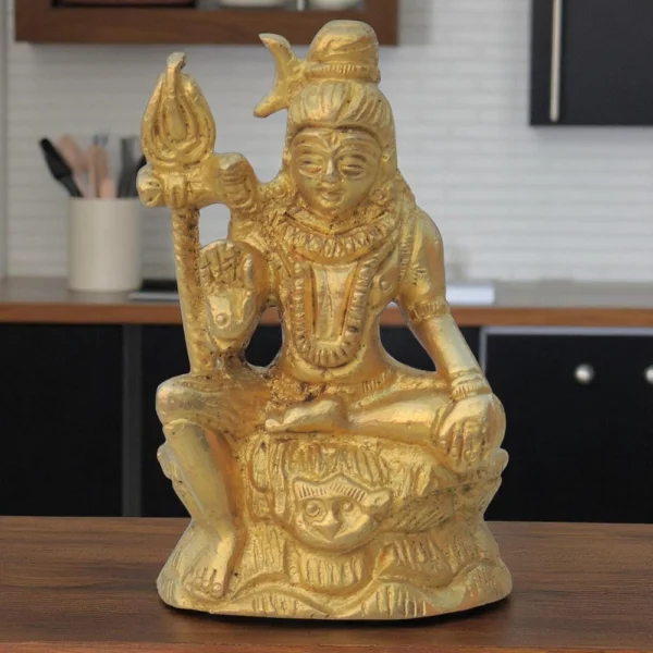 Shiv Ji Idol in Brass (Shankar), 3 inch, brass, Vedikcraft Moradabad