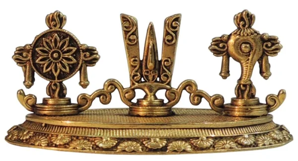 Brass Shankh for Pooja (Chakra), 2 inch, brass, Vedikcraft Moradabad