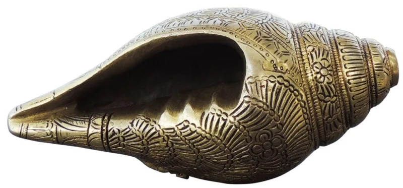 Brass Shankh for Pooja, 5 inch