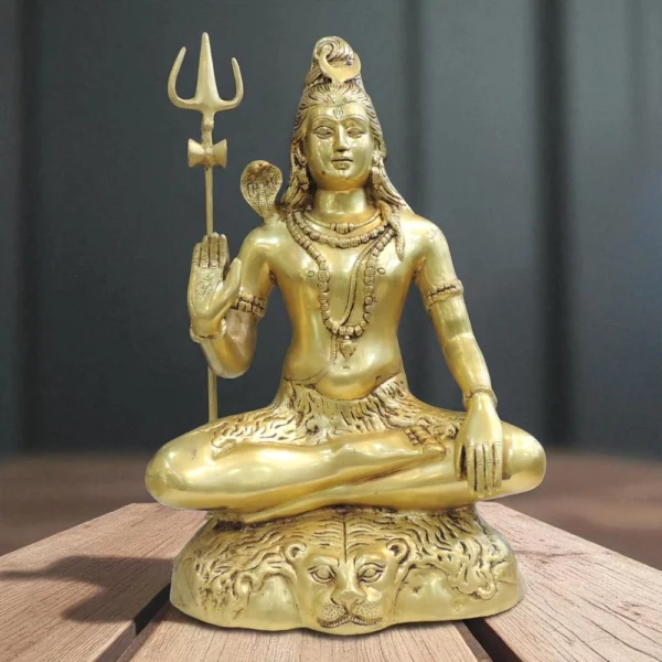 Shiv Ji Idol in Brass, 21.5 inch, brass, Vedikcraft Moradabad