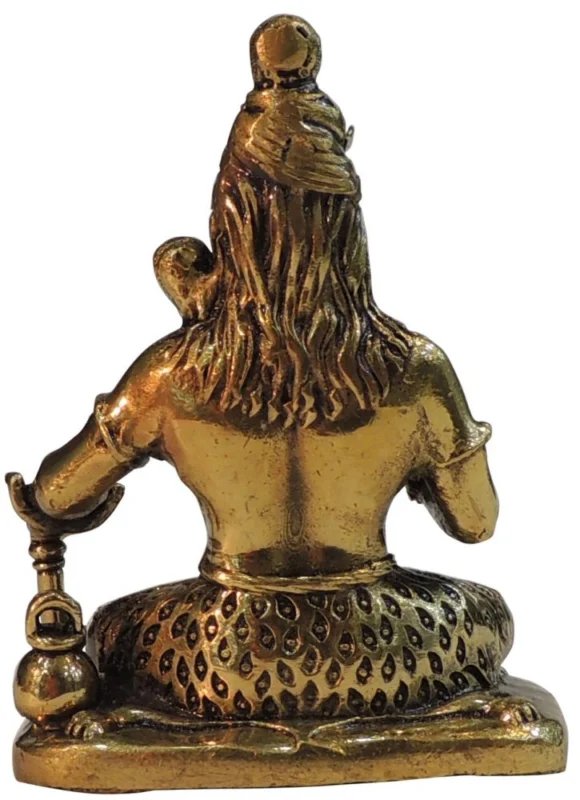 Shiv Ji Idol in Brass, 3 inch, 120 g