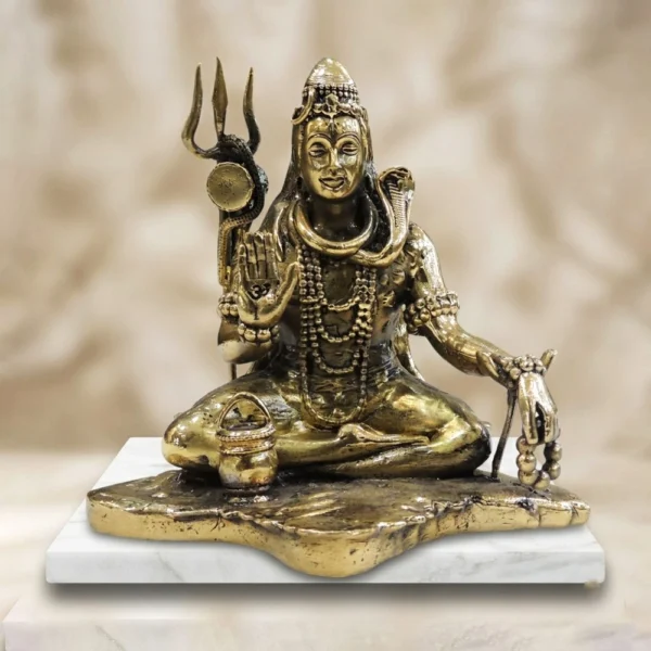 Shiv Ji Idol in Brass, 5 inch, brass, Vedikcraft Moradabad