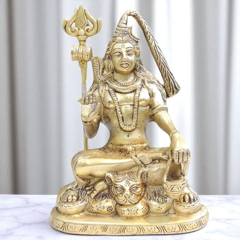 Shiv Ji Idol in Brass, 9 inch, brass, Vedikcraft Moradabad