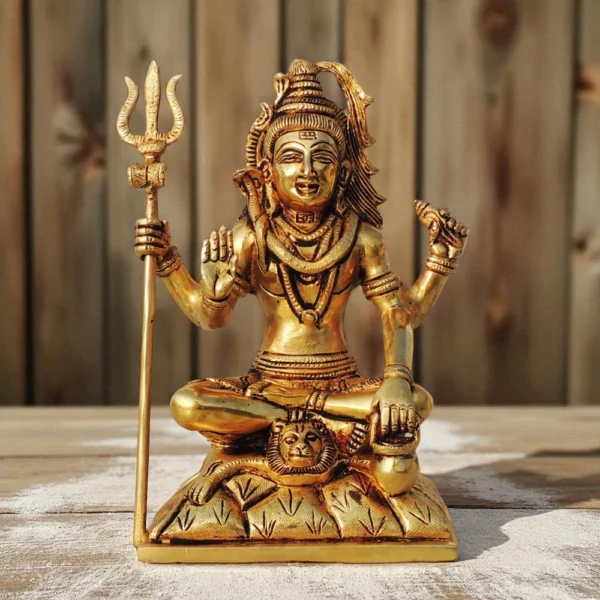 Shiv Ji Idol in Brass, 8.5 inch, brass, Vedikcraft Moradabad
