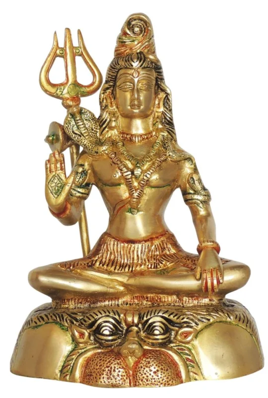 Shiv Ji Idol in Brass, 11 inch