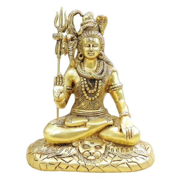 Shiv Ji Idol in Brass, 10.5 inch, brass, Vedikcraft Moradabad