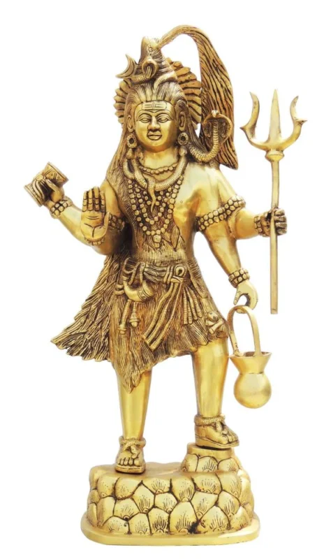 Shiv Ji Idol in Brass, 12.78 kg