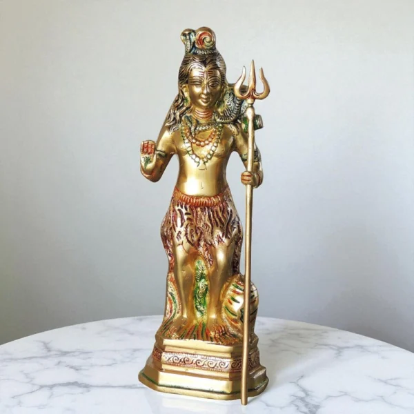 Shiv Ji Idol in Brass, 12.4 inch, brass, Vedikcraft Moradabad
