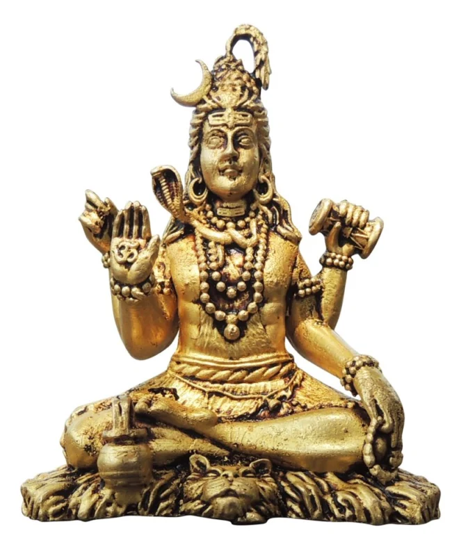 Shiv Ji Idol in Brass, 3 inch, 200 g