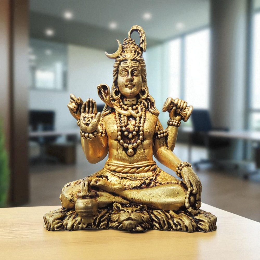 Shiv Ji Idol in Brass, 3 inch, brass, Vedikcraft Moradabad