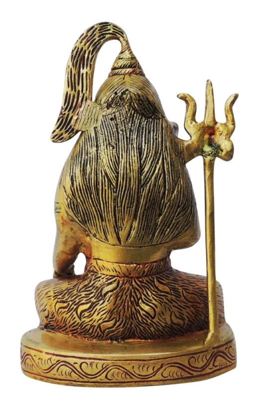 Shiv Ji Idol in Brass, 7 inch