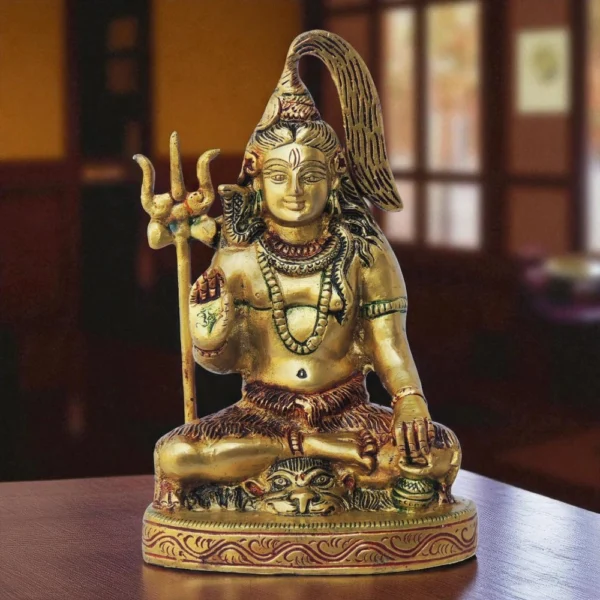 Shiv Ji Idol in Brass, 7 inch, brass, Vedikcraft Moradabad
