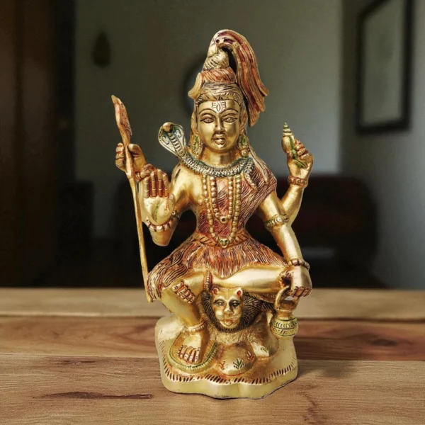 Shiv Ji Idol in Brass, 9 inch, 2.18 kg, brass, Vedikcraft Moradabad