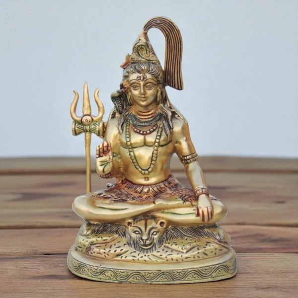 Shiv Ji Idol in Brass, 9 inch, 2 kg, brass, Vedikcraft Moradabad