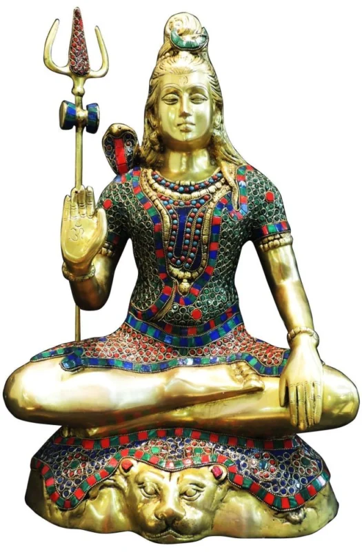 Shiv Ji Idol in Brass, 21 inch