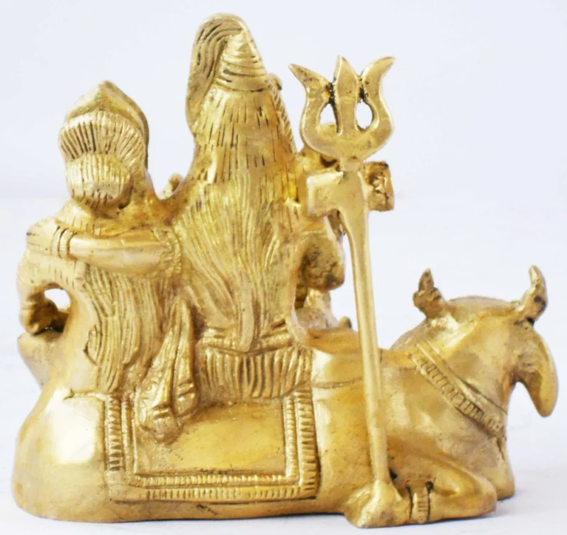 Shiv Ji Idol in Brass (Parivaar), 5.2 inch