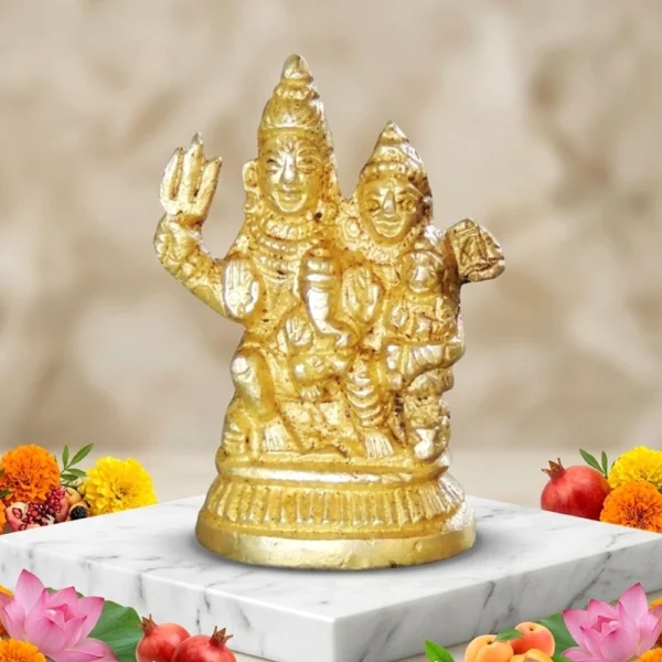 Shiv Parivar Idol in Brass, 2 inch, brass, Vedikcraft Moradabad