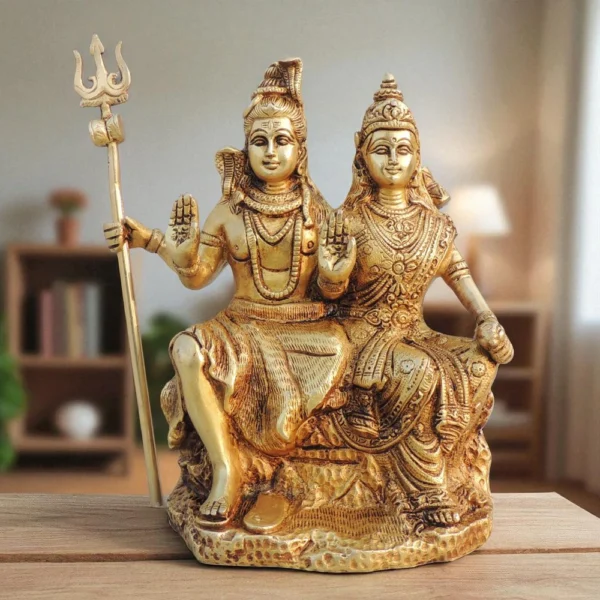 Shiv Ji Idol in Brass (Parvati), 9 inch, brass, Vedikcraft Moradabad