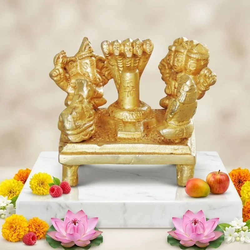 Shivling Idol in Brass, 2.5 inch – for Desk and Car